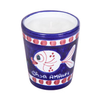 BLUE GROTTO Hand Painted Pesciolino Soy Candle - Aqua Marine & Sea Salt 200g