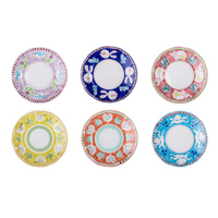 ANIMALETTI SMALL SIDE OR CAKE PLATES - SET OF 6 x 16cm