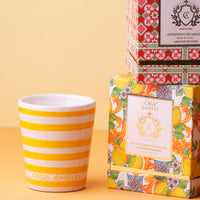 BUONGIORNO POSITANO Hand Painted Soy Candle - Lemon Basil & Mandarin 200g