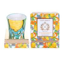 BUONGIORNO POSITANO Hand Painted Lemon Soy Candle - Lemon Basil & Mandarin 200g