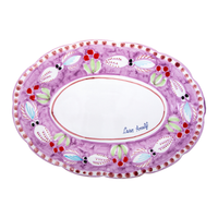 Piatto Ovale Seppia Lilla 30cm