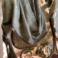 BROWN MOSAIC PLAID-THROW