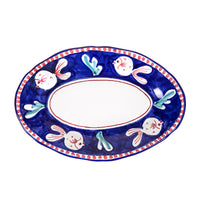 BLUE FISH OVAL SERVING PLATE 32cm