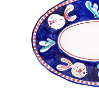 BLUE FISH OVAL SERVING PLATE 32cm