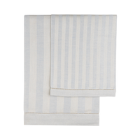 ROMANTICA BLUE & WHITE LINEN GUEST TOWEL SET