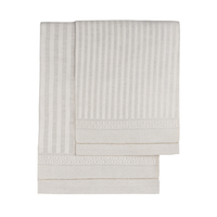 ROMANTICA BEIGE & WHITE LINEN GUEST TOWEL SET