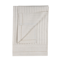 ROMANTICA BEIGE & WHITE LINEN GUEST TOWEL SET