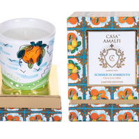 SUMMER IN SORRENTO Hand Painted Casetta Soy Candle - Bergamot & Orange Blossom 200g