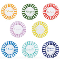 Tavola Felice - Set di 8 piatti Corsivo