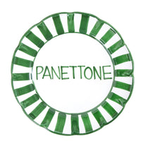 RED & GREEN STRIPES DINNER PLATES - Set of 4