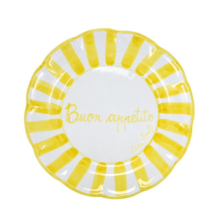 Tavola Felice - Set di 8 piatti Corsivo