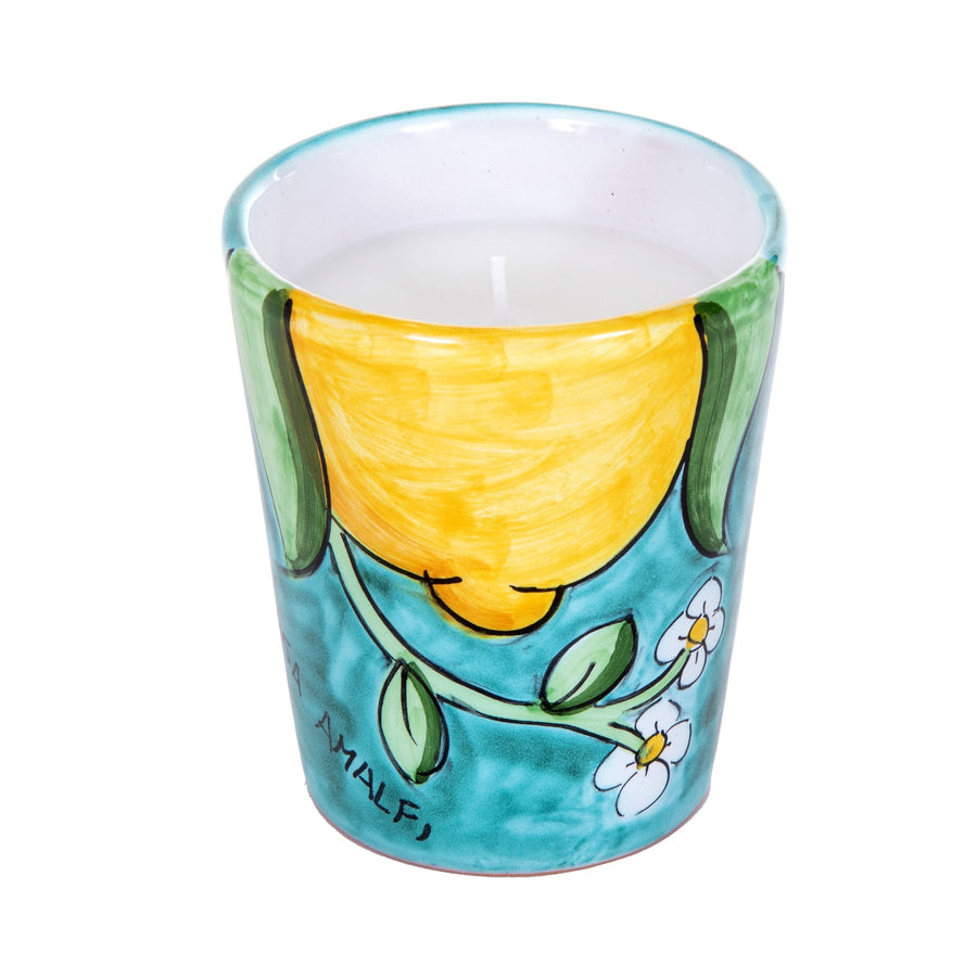 BUONGIORNO POSITANO Hand Painted Lemon Soy Candle - Lemon Basil & Mandarin 200g