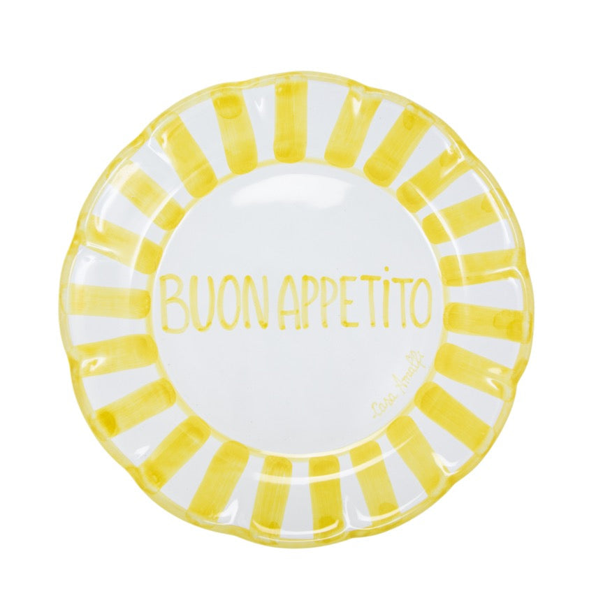 TAVOLA FELICE - 8 Plates set Block Letters