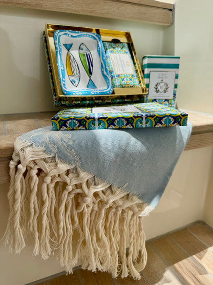 ACQUA MARINA FRINGE GUEST TOWEL SET