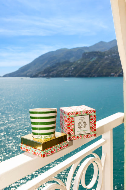 APERITIVO IN AMALFI Candela di Soia Dipinta a Mano - Spritz Di Frutta 200gr