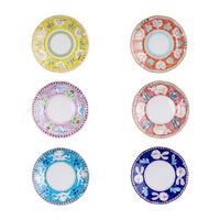 ANIMALETTI SMALL SIDE OR CAKE PLATES - SET OF 6 x 16cm