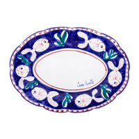 BLUE FISH OVAL SERVING PLATE 30 cm