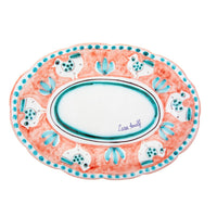 PEACH PULCINO OVAL SERVING PLATE 30 cm