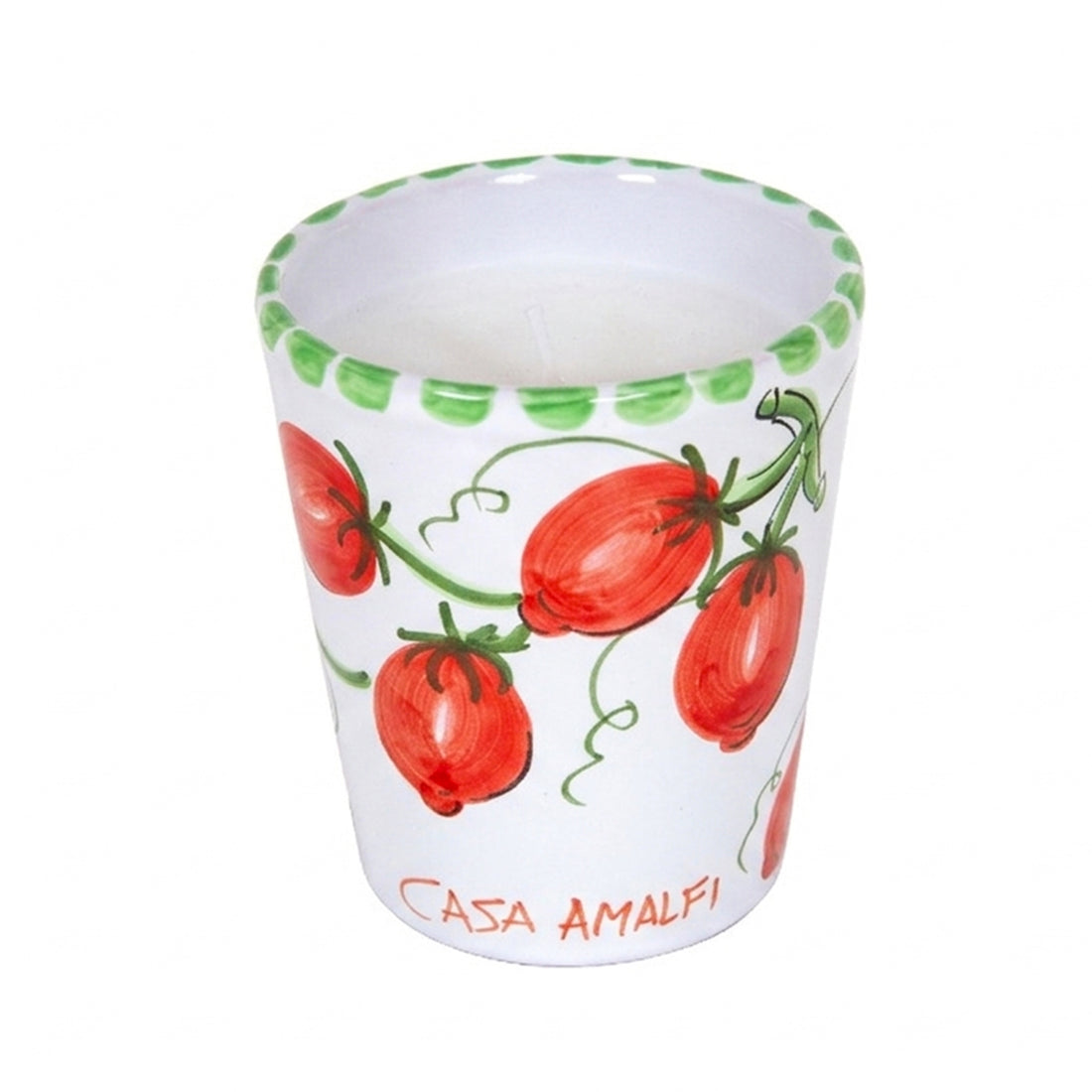 SUNDAY IN NAPOLI Pomodorini Candela di Soia Dipinta a Mano - Tomato Leaf & Magnolia 200 gr