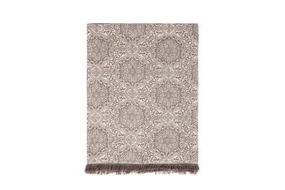 BROWN MOSAIC PLAID-THROW