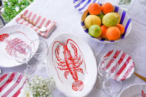 RED LOBSTER OVAL SERVING PLATE - 32cm