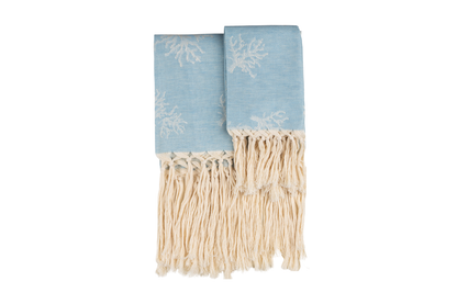 ACQUA MARINA FRINGE GUEST TOWEL SET