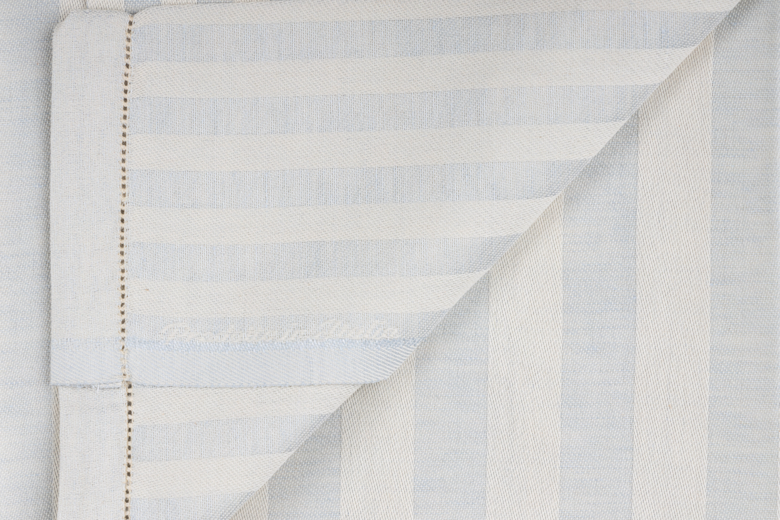 ROMANTICA BLUE & WHITE LINEN GUEST TOWEL SET