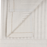 ROMANTICA GREY & WHITE LINEN GUEST TOWEL SET